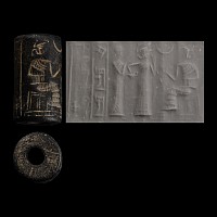 Neo Sumerian Cylinder Seal with Hadada, son of Lugal...na Inscription