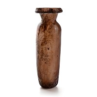 Roman Aubergine Glass Flask