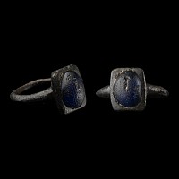 Medieval Bronze Ring with Cabochon