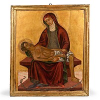 Large Veneto-Cretan Icon of the Pieta