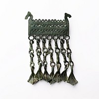 Viking Age Bronze Pendant with Foot Dangles
