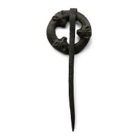 Viking Age Bronze Annular Brooch with Bear's Masks
