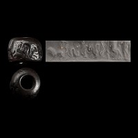 Gnostic Haematite Carved Bead