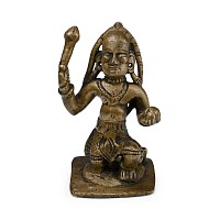 Copper-alloy God Hanuman Holding a Club