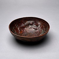 South Arabian Bronze Bowl with Hunting Scene and Inscription