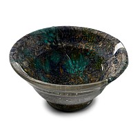 Roman Turquoise Mosaic Glass Patella Cup