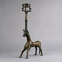 Large Mesopotamian Bronze Torch Bearer