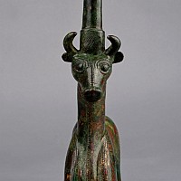 Large Mesopotamian Bronze Torch Bearer