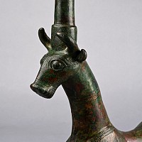 Large Mesopotamian Bronze Torch Bearer