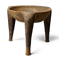 Western Asiatic Terracotta Tripod Vessel with Elephants