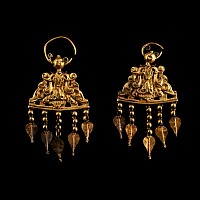 Kashmir Gold Earring Pair