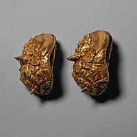 Elaborate Javanese Gold Zoomorphic Ear Ornaments