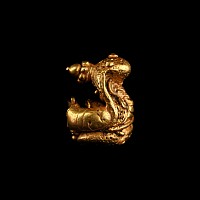 Late Gupta Gold Hair Ring with Serpent