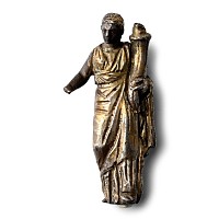 Roman Silver-Gilt Statuette of Fortuna