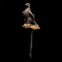 Roman Silver and Gold Pin with Eagle of Zeus