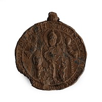 Byzantine Lead Pendant with Simeon Stylites