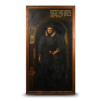 Very Large Oil Painting from Corby Castle of Elizabeth Lady Howard Wife to Lord William Howard, Daughter and Coheiress of William Lord Dacre