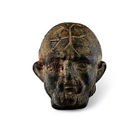 Roman Bronze 'Money' Box with Cross
