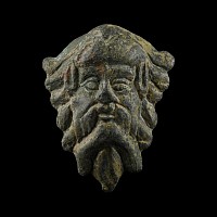 Roman Bronze Applique with Satyr