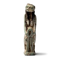 Egyptian Faience Amulet Representing Sobek