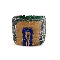 Roman Banded Glass Pyxis