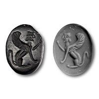 Phoenician Steatite Intaglio with Sphinx