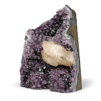 Large Amethyst Geode with Calcite Formation