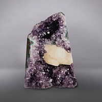 Large Amethyst Geode with Calcite Formation