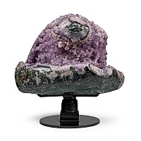 Amethyst Geode Heart with Intricate Formations
