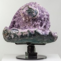 Amethyst Geode Heart with Intricate Formations