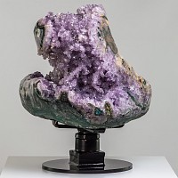 Amethyst Geode Heart with Intricate Formations