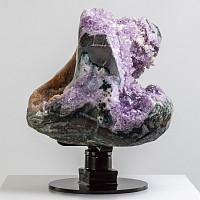 Amethyst Geode Heart with Intricate Formations
