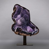 Amethyst Crystal Geode Formation with Agatised Borders