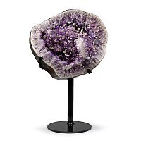Deep Purple Amethyst Crystals with Calcite 'Snowballs'