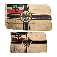 German WWI SM U-120 U-Boat Clock, Flag Sock and Flags