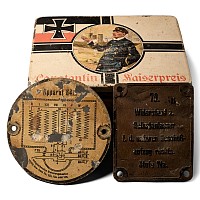 German WWI 'Constantin Cigaretten' Tin with Two Kriegsmarine Plates
