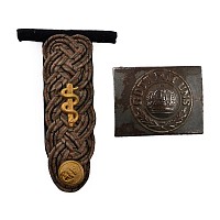 German WWI Kriegsmarine Medical Major's Naval Patch and Prussian Buckle Group