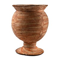 South East Asian Painted Terracotta Chalice