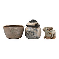 Chinese Glazed Ceramic Group