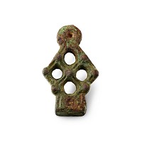 Anglo-Scandinavian Viking Bronze Lozenge-Shaped Stirrup Apex Mount