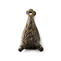 Anglo-Scandinavian Viking Bronze Interlaced Beast Stirrup Apex Mount