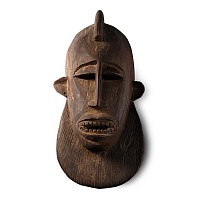 African Wooden Ceremonial Face Mask
