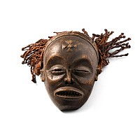 African Wooden Ceremonial Face Mask