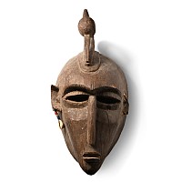 African Wooden Ceremonial Face Mask