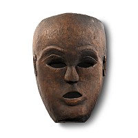 African Wooden Ceremonial Face Mask