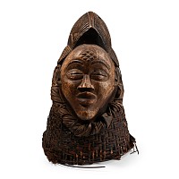 African Wooden Ceremonial 'Maiden Spirit' Mask
