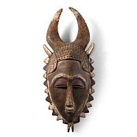 African Wooden Ceremonial Face Mask