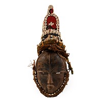 African Wooden Ceremonial Face Mask