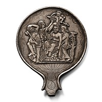 Renaissance Silver Mirror with Mythological Scene