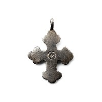 Post Medieval Coptic Silvered Cross Pendant